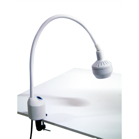 Lampa Badawczo-Zabiegowa FLH-2 LED, z mocowaniem do stolika (z dłuższą gęsią szyją, bezcieniowa)